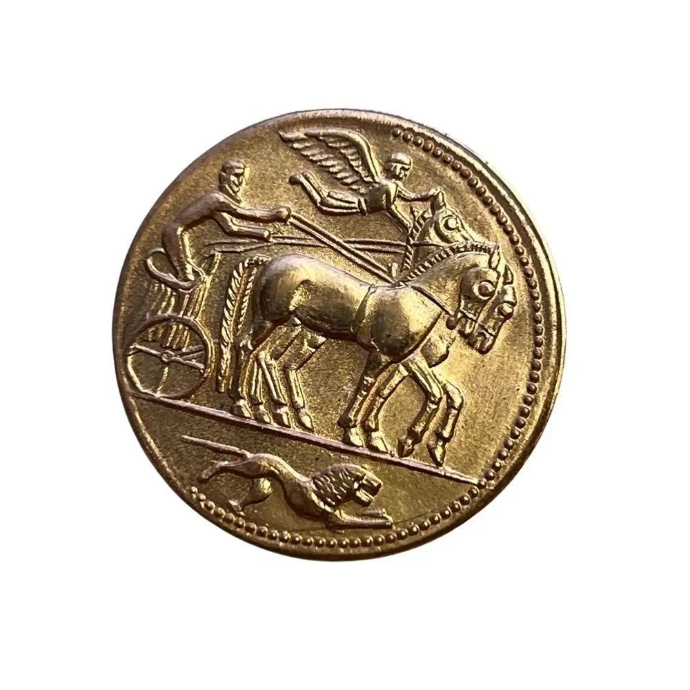 Rare MCM Ancient Egyptian Revival Gold Plated Signed Wallenberg Brooch